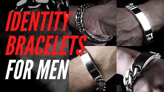 Silver ID Bracelets  Mens Identity Bracelets HEAVY WEIGHTS [upl. by Aihsein]