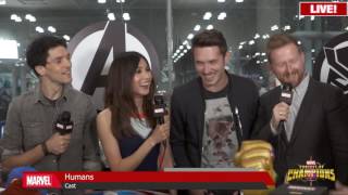 Humans Cast with Marvel LIVE at New York Comic Con 2016 Colin Morgan Gemma Chan [upl. by Terb]