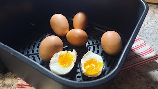 Air Fryer Hard Boiled Eggs in 10 minutes  Perfect Air Fry Eggs airfryerrecipes airfryer cosori [upl. by Ynner]