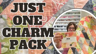 💠 Quilted Table Runner Tutorial Using ONE Charm Pack  Quilting Fun [upl. by Anyad]