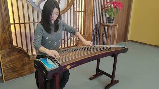 古筝L163 梦游仙境 Professional Ebony Guzheng Chinese 21string Zither E1175 [upl. by Alehcim520]