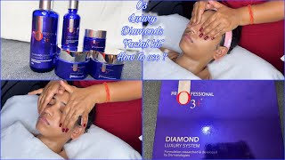 O3 Diamond Luxury Facial Kit How to use  Best facial for bridal  Facial Step By Step [upl. by Atineg586]