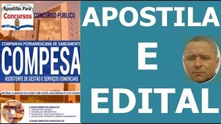 Apostila Assistente de Gestão e Serviços Comerciais Edital Concurso COMPESAPE 2018 [upl. by Weisler]