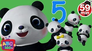 Five Little Pandas Jumping on the Bed  More Nursery Rhymes amp Kids Songs  CoComelon [upl. by Teri62]