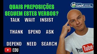 Como Usar Verbos e Preposições em Inglês  Eduardo Gafa inglesintermediario [upl. by Akinot]