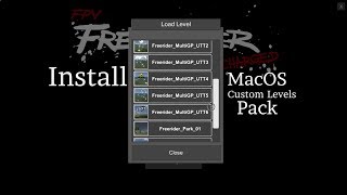 FPV Freerider Recharged Custom Levels Pack Install  MacOS [upl. by Yelah]