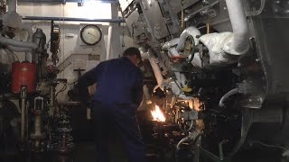 Down In The Engine Room  SS Shieldhall  TripleExpansion Engine [upl. by Gittel]