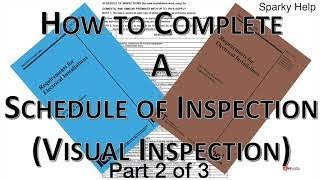 How to Complete a Schedule of Inspections 2 of 3 [upl. by Uzzia]