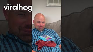 Husband Stung by a Wasp on His Lip  ViralHog [upl. by Mowbray351]