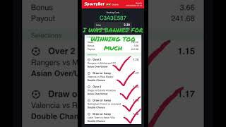 I was banned for winning too much 😢😮shorts  betting bettingtips [upl. by Tibold]