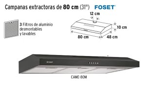 Campana extractora 80cm FOSET 49487 CAME80M [upl. by Cohbert]