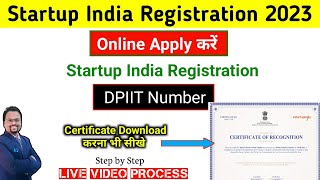 How to register for Startup India Certificate  How to apply for Startup India Registration Startup [upl. by Aiselad]