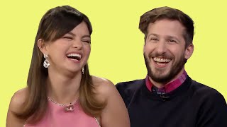 Andy Samberg Makes Selena Gomez Laugh So Hard Hotel Transylvania 3  Part 2 [upl. by Onirefes]