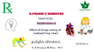 Effect of Drugs acting on Isolated Frog HeartPharmacology PracticalBPharm5SemesterPC2Series4 [upl. by Notsua367]