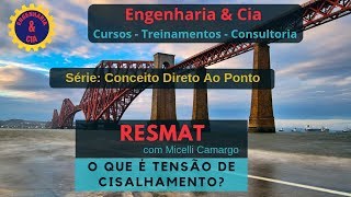 RESMAT  O Que É Tensão de Cisalhamento Simples e Duplo [upl. by Ruphina]