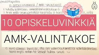 🧠 10 OPISKELUVINKKIÄ  AMKvalintakoe amp valmistautuminen  Opiskelu  Opiskeluvinkkejä [upl. by Ettinger]