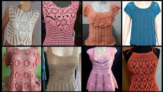 Most Beautiful amp Stylish Crochet Tunic TopBlouses Designs Ideas 2024 [upl. by Anaher]