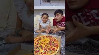 Elifimle pizza keyfi azerbaijan comedy best funny myfirstvlog [upl. by Juanne]