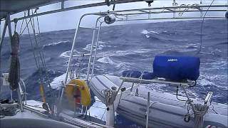 Catamaran sailing in heavy weather  day 3 [upl. by Heeley]