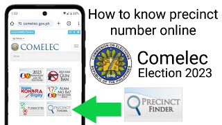 how to know your precinct number online using cellphone Comelec Election 2023 [upl. by Gabbert185]