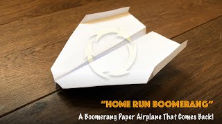 Boomerang Paper Airplane Glider Comes Back To You Every Time  Home Run Boomerang [upl. by Thecla]