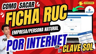 Guía rápida para sacar la Ficha RUC por internet 2024 [upl. by Attenov847]