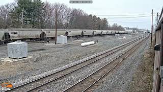 Norfolk Southern 9608 leads a grain train in Berea OH [upl. by Burnett943]