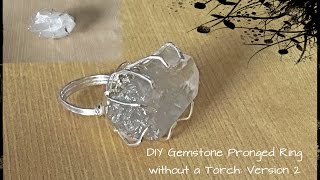 How to Make a Pronged Ring Without a Torch Version 2 by Denise Mathew [upl. by Eberle852]