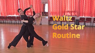 Waltz Gold Star Level Choreography  Running Spin Turn Tumble Turn Throwaway Oversway [upl. by Yurt491]