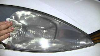 How To Polish Hazy Plastic Car Headlights Cheap [upl. by Leidba]