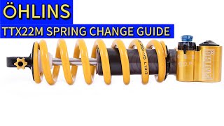 HOW TO OHLINS TTX22M COIL SPRING CHANGE GUIDE [upl. by Nadabb]