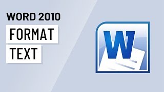 Word 2010 Formatting Text [upl. by Winou]