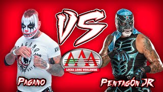 PAGANO vs PENTAGÓN JR  LUCHA LIBRE AAA  MEXICAWS [upl. by Une]