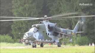 2x Mi24 Hind amp Mi171 startup and takeoff [upl. by Ecitnerp817]