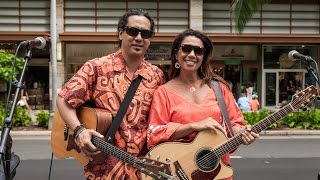 Na Mele No Na Pua  Lehua Kalima amp Shawn Pimental at Waikiki Beach Walk [upl. by Gagliano]