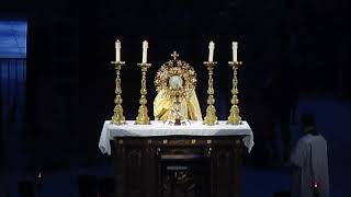 Eucharistic Adoration concludes at the National Eucharistic Congress on opening night [upl. by Elohcim]