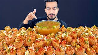 100 SPICY PANIPURI CHALLENGE  GOLGAPPA  FUCHKA EATING CHALLENGE  Golgappa Eating  ASMR MUKBANG [upl. by Gwenora]