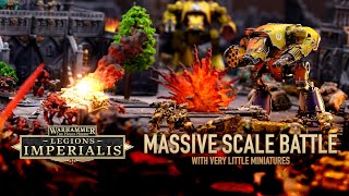 Legions Imperialis Big Scale War with Very Tiny Minis Blood Angels Death Guard Solar Auxilia [upl. by Golding]