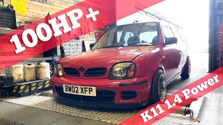 Micra K11 14 on Dyno  Unexpected Power from CGA3 [upl. by Patrick]