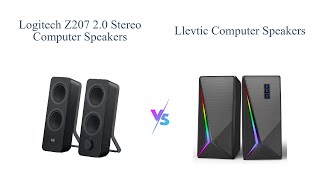 Logitech Z207 20 Stereo vs LLEVTIC Desktop Speakers 🔊🔥 [upl. by Aduh]