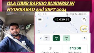 HYDERABAD CAB DRIVER INCOME 2024  TOTAL EARNINGS 2837 Rupees Ridewidmirza [upl. by Forsta]