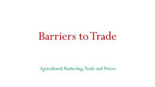 Barriers to Trade International Trade  Tariff and Non tariff Measures [upl. by Aenal]