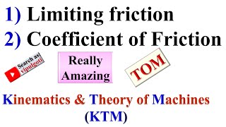 Limiting Friction Coefficient of friction limiting force of friction KTM TOM friction [upl. by Kiley]