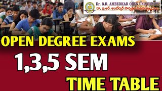 Open degree 135 sem exams 2024 time tabledr braou degree exams latest news [upl. by Yssep280]