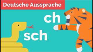 Deutsch lernen  Die richtige Aussprache der Zischlaute quotCHquot und quotSCHquot mit Beispielsätzen üben [upl. by Fiedler]