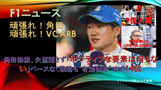 【F1ニュース】角田裕毅、失望隠さず「ポジティブな要素は何もない」ペースなく戦略も”有効機能”せず14位 [upl. by Fraya]