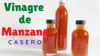 Cómo hacer VINAGRE DE MANZANA🍎🍎 CASERO desde ceropaso a paso [upl. by Wilonah666]