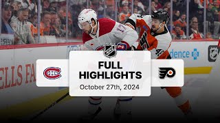 Canadiens at Flyers  October 27 2024  NHL Full Game Highlights [upl. by Selhorst]