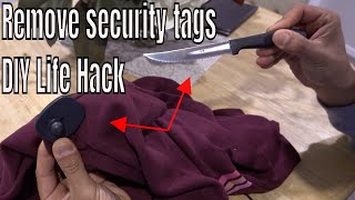 How to remove a security tag from clothing  Life Hack DIY [upl. by Trotta650]