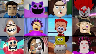 SpongeBob Kitty Kart Run Scary Obby In Evil Grandma house Billy Puzzle Willy Autoshop Baby Tobys [upl. by Nylsor]